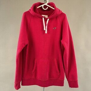 Hollister Men's Fleece-Lined Hoodie In Pink Size L